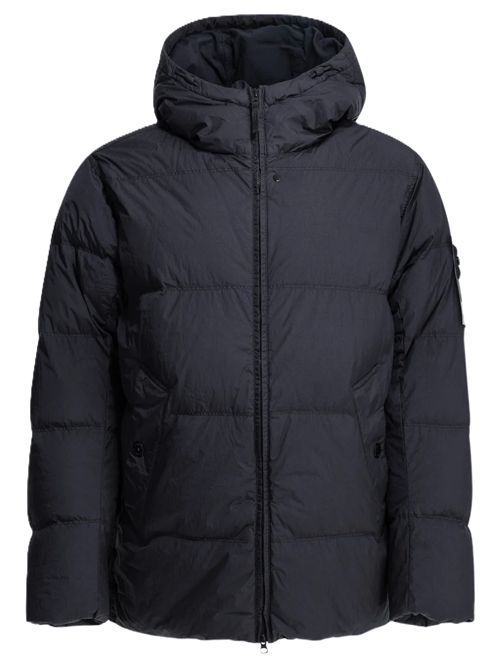 Piumino con cappuccio navy Stone Island | L2S15 4100037 S0A23V0020 NAVY BLUE
